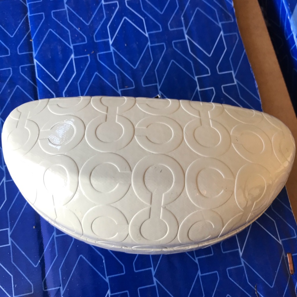 Coach Signature Clam Shell Eye Glasses Sunglasses Case OEM Genuine Vintage Y2K